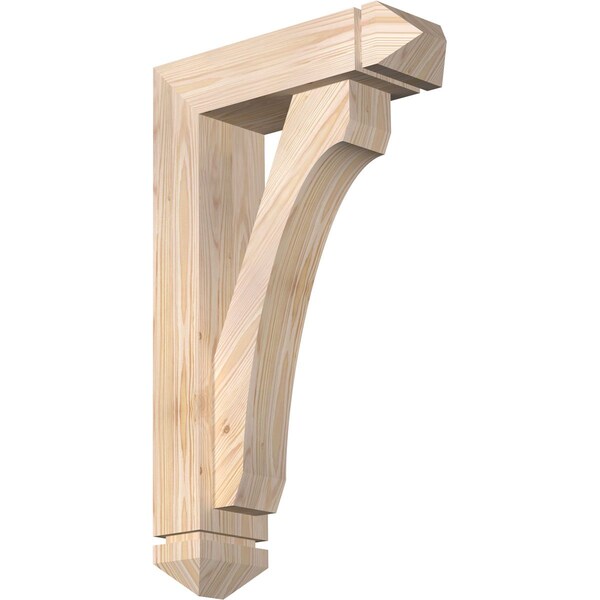 Ekena Millwork Legacy Arts and Crafts Smooth Bracket w/ Offset Brace, Douglas Fir, 5 1/2"W x 18"D x 30"H BKT0604X18X30LEC03SDF - main
